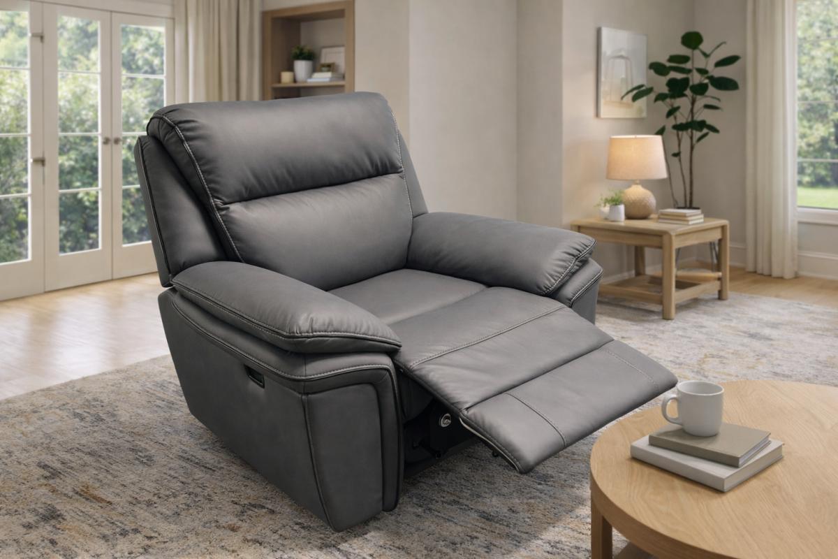 Montana Grey Recliner Sofa (3+2+1) — Sofas handmade to order by Langham Furniture, image 19 of 24