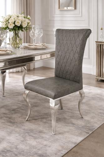 London PU Chair (Chrome Legs) — Dining Chairs handmade to order by Langham Furniture