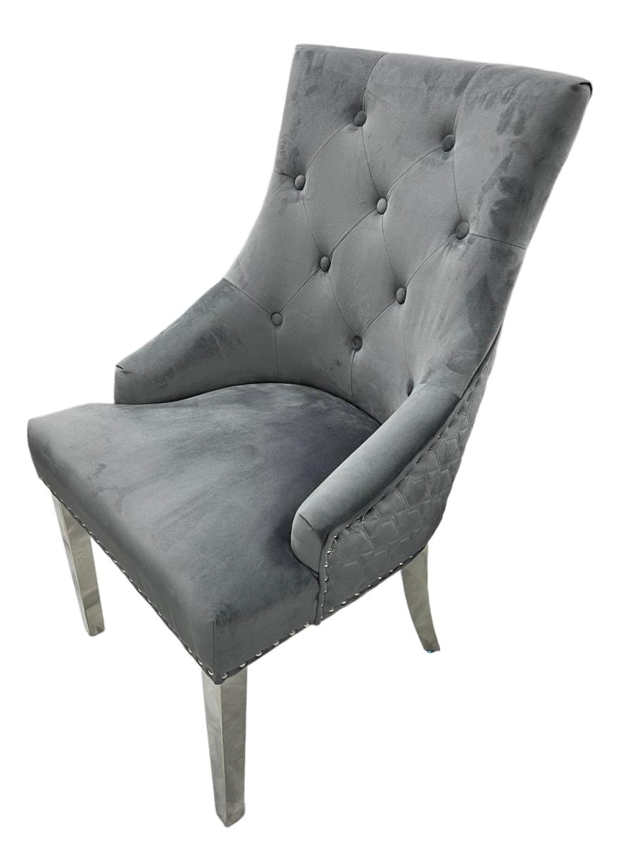 Roma Chair (No Knocker/Chrome Legs) — Dining Chairs handmade to order by Langham Furniture, image 9 of 10