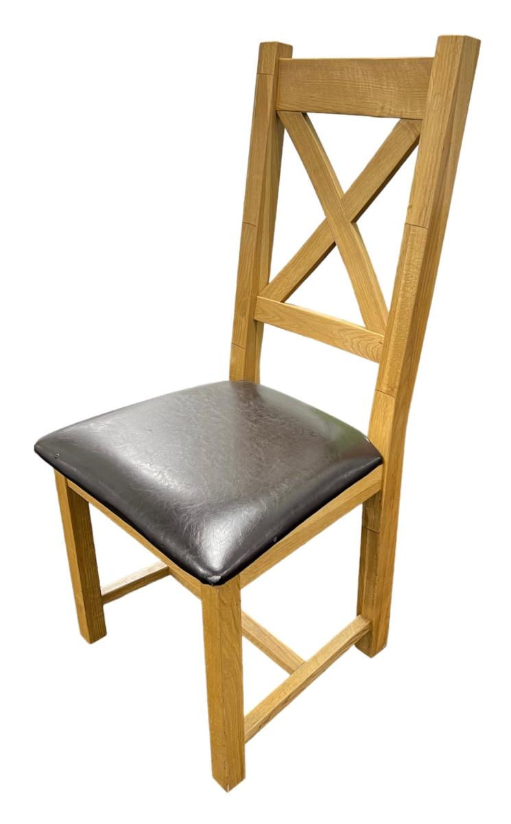 Torino Cross Back Chair (KD) — Dining Chairs handmade to order by Langham Furniture, image 6 of 6