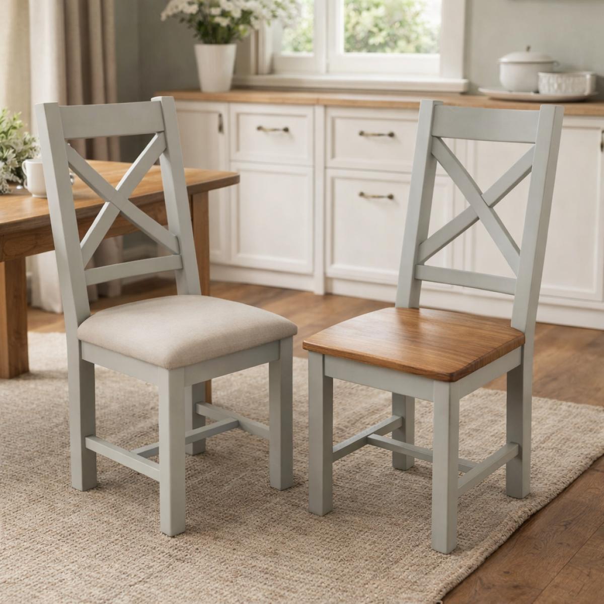 Lucca Cross Back Chair (KD) — Dining Chairs handmade to order by Langham Furniture, image 1 of 10