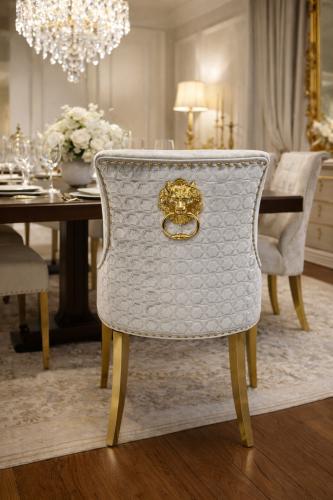 G-Roma Chair (Lion Knocker/Gold Legs) — Dining Chairs handmade to order by Langham Furniture