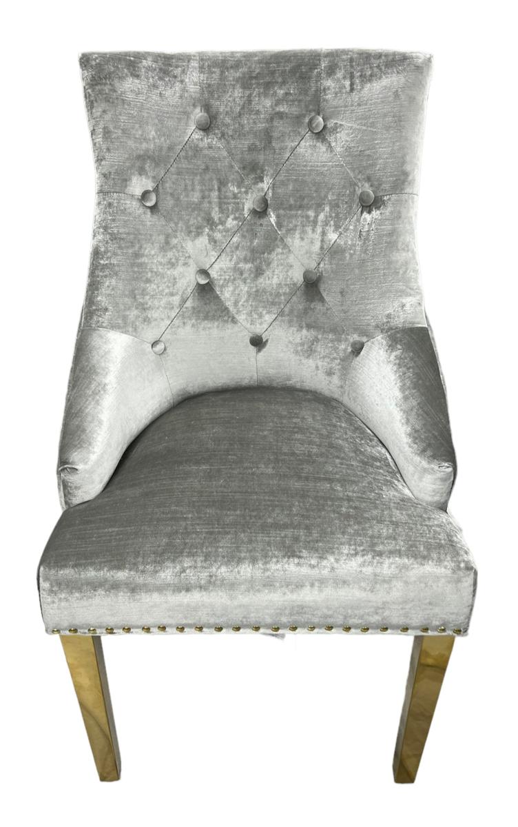 G-Roma Chair (Lion Knocker/Gold Legs) — Dining Chairs handmade to order by Langham Furniture, image 3 of 15