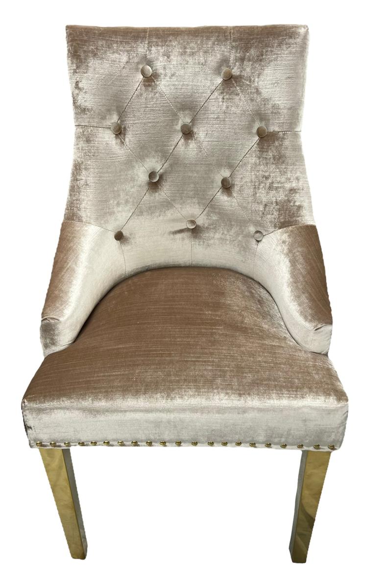 G-Roma Chair (Lion Knocker/Gold Legs) — Dining Chairs handmade to order by Langham Furniture, image 15 of 15