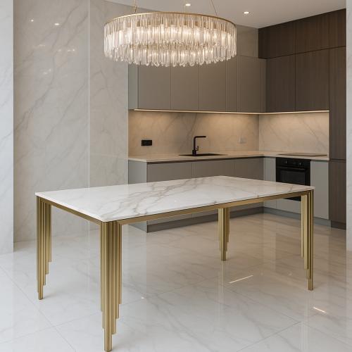 G-Mayfair Gold Dining Table (1.8m) — Dining Tables handmade to order by Langham Furniture
