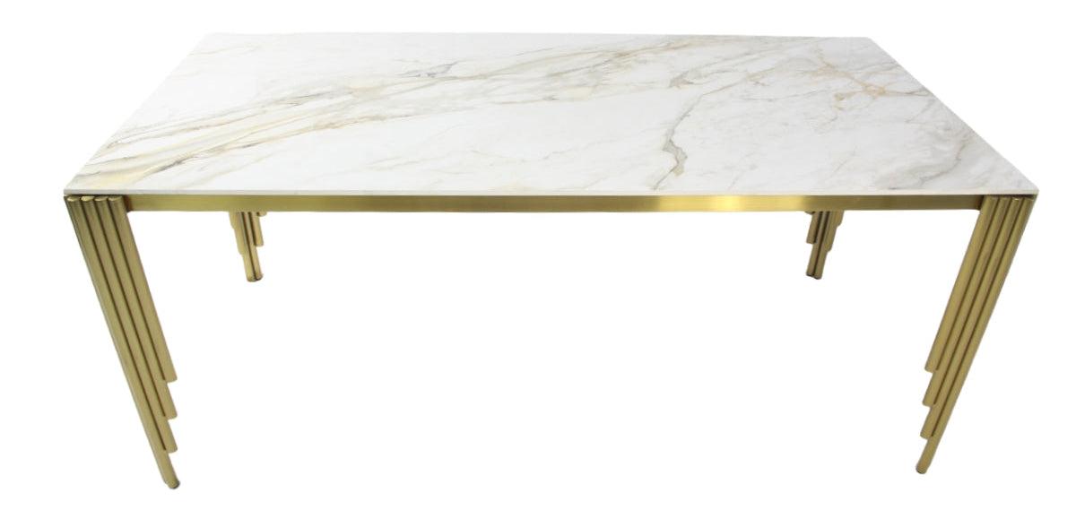 G-Mayfair Gold Dining Table (1.8m) — Dining Tables handmade to order by Langham Furniture, image 5 of 9
