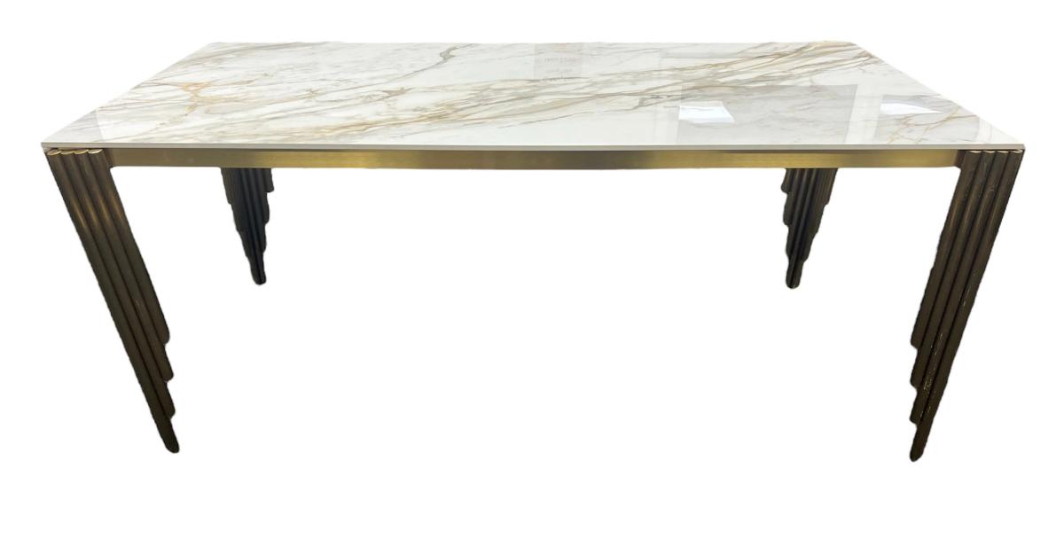G-Mayfair Gold Dining Table (1.8m) — Dining Tables handmade to order by Langham Furniture, image 9 of 9