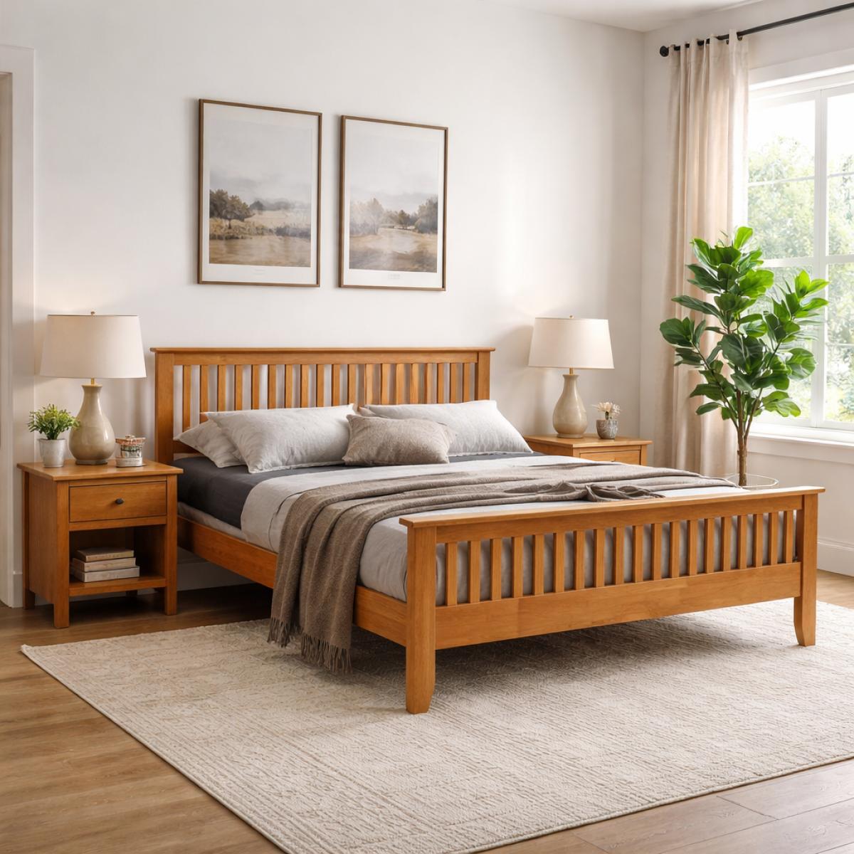 Torino 5" King Size Bed — Bed Frames handmade to order by Langham Furniture, image 1 of 2