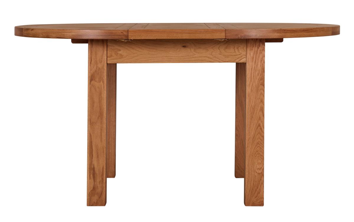 Torino 1.1m Round Extending Dining Table — Dining Tables handmade to order by Langham Furniture, image 3 of 5