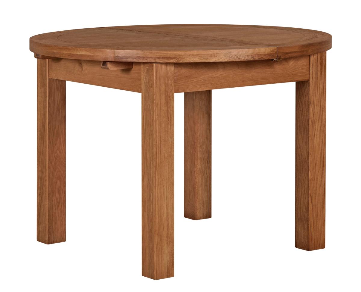 Torino 1.1m Round Extending Dining Table — Dining Tables handmade to order by Langham Furniture, image 4 of 5