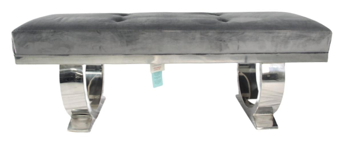Chelsea Dark Grey Bench 130/180cm — Benches handmade to order by Langham Furniture, image 5 of 6