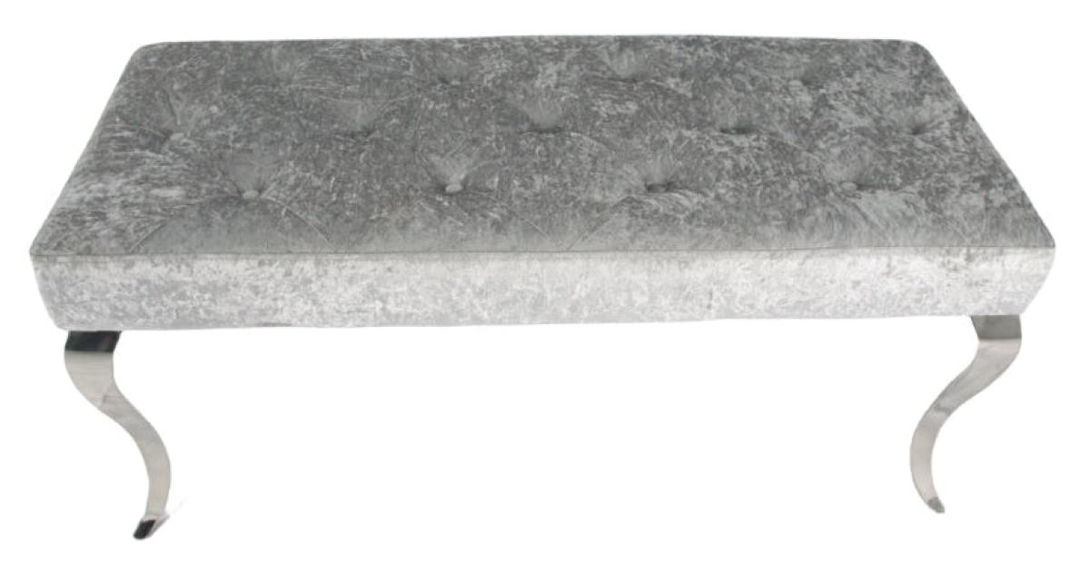 Lewis Silver Grey Bench 130/160cm — Benches handmade to order by Langham Furniture, image 5 of 7