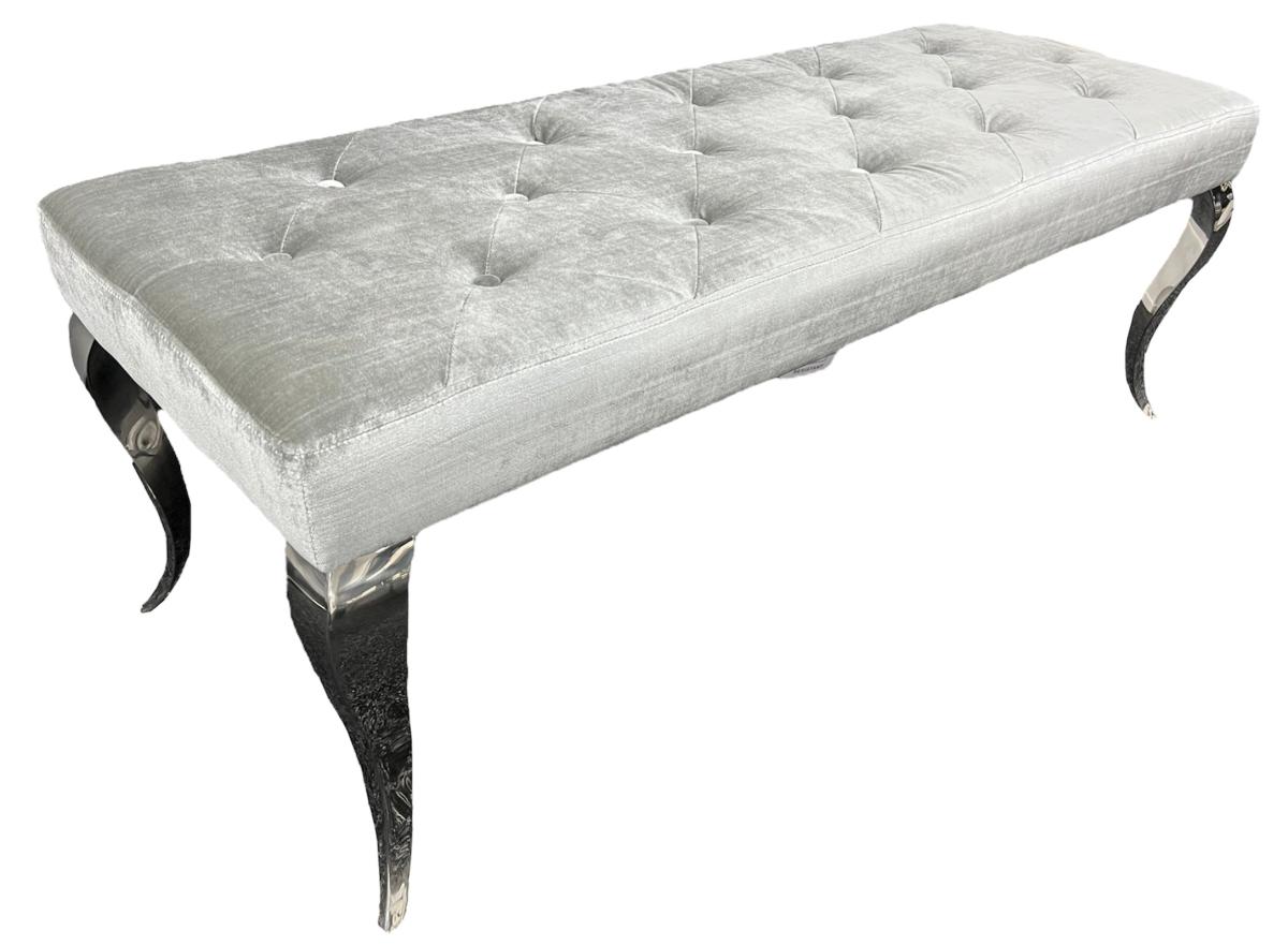 Lewis Silver Grey Bench 130/160cm — Benches handmade to order by Langham Furniture, image 7 of 7