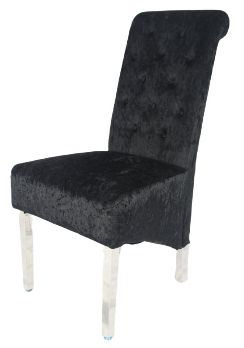 Lucy 01 Chair (Lion Knocker/Chrome Legs) — Dining Chairs handmade to order by Langham Furniture, image 3 of 14