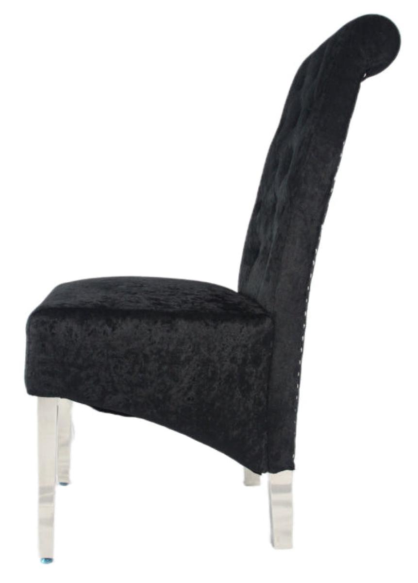 Lucy 01 Chair (Lion Knocker/Chrome Legs) — Dining Chairs handmade to order by Langham Furniture, image 4 of 14