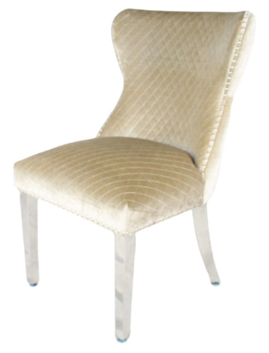 Lewis Chair (Lion Knocker/Chrome Legs) — Dining Chairs handmade to order by Langham Furniture, image 11 of 12
