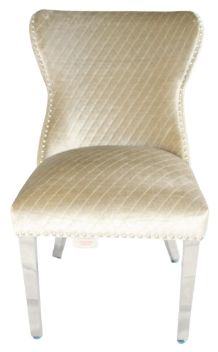 Lewis Chair (Lion Knocker/Chrome Legs) — Dining Chairs handmade to order by Langham Furniture, image 12 of 12
