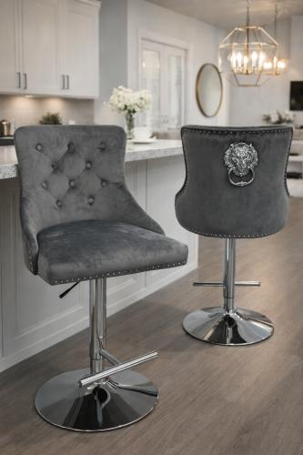Chelsea 01 Dark Grey Bar Stool — Bar Stools handmade to order by Langham Furniture