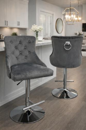 Chelsea Dark Grey Bar Stool — Bar Stools handmade to order by Langham Furniture