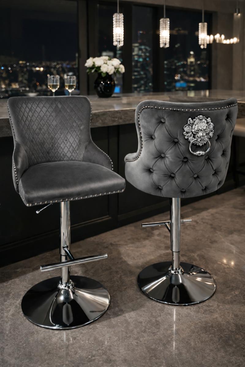 Lewis 01 Dark Grey Bar Stool — Bar Stools handmade to order by Langham Furniture, image 1 of 6