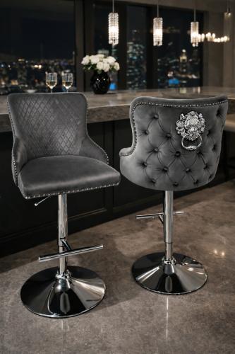 Lewis 01 Dark Grey Bar Stool — Bar Stools handmade to order by Langham Furniture