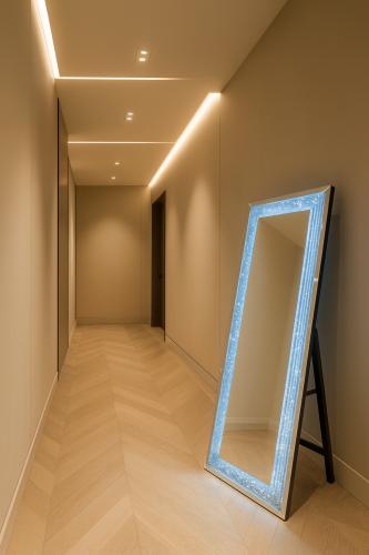 F1761 (LED) Free-Standing Mirror — Wall Mirrors handmade to order by Langham Furniture