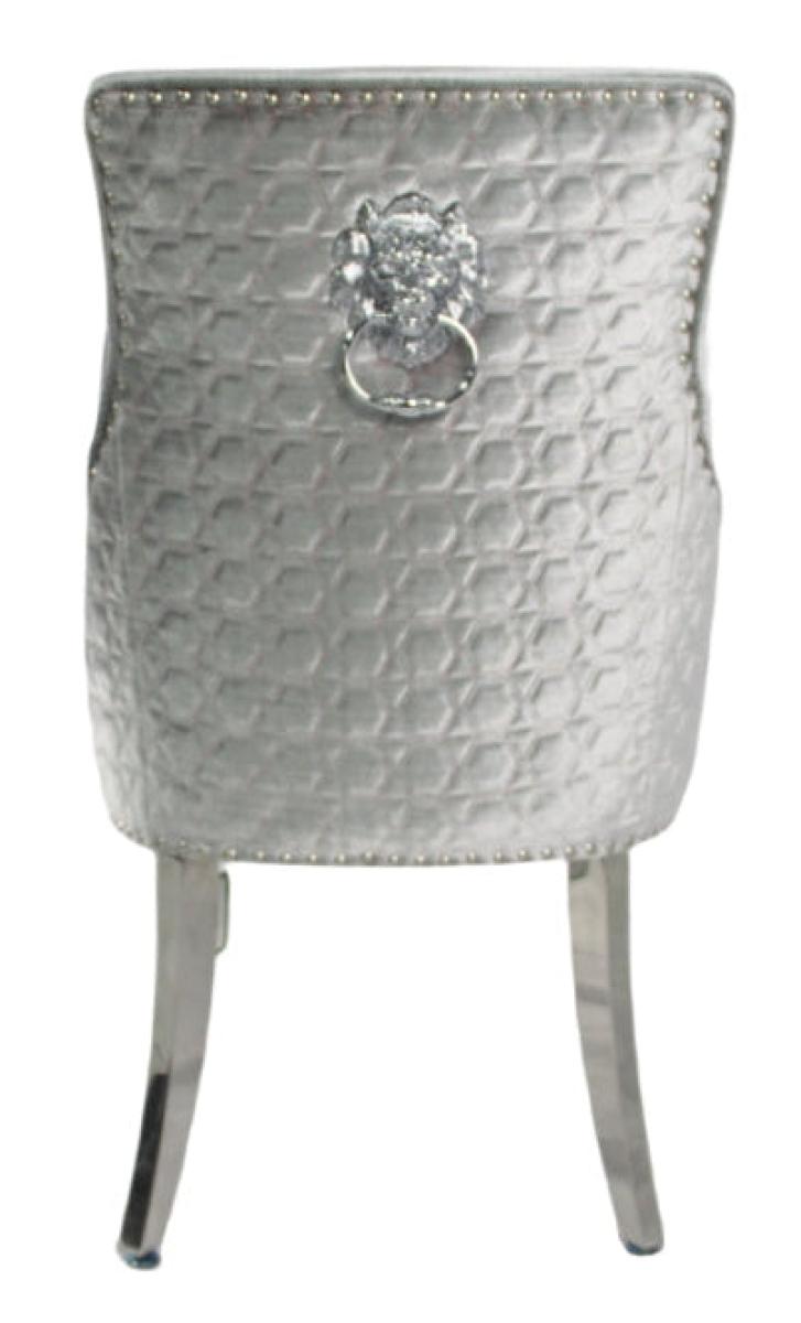 Roma Chair (Lion Knocker/Chrome Legs) — Dining Chairs handmade to order by Langham Furniture, image 4 of 23