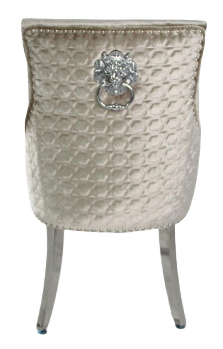 Roma Chair (Lion Knocker/Chrome Legs) — Dining Chairs handmade to order by Langham Furniture, image 13 of 23
