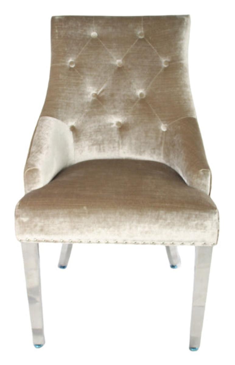 Roma Chair (Lion Knocker/Chrome Legs) — Dining Chairs handmade to order by Langham Furniture, image 14 of 23