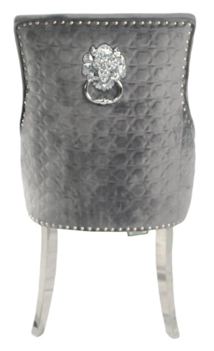Roma Chair (Lion Knocker/Chrome Legs) — Dining Chairs handmade to order by Langham Furniture, image 17 of 23