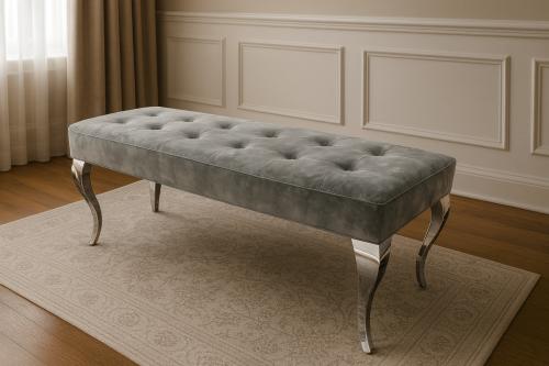 Lewis Dark Grey Bench 110/130/160cm — Benches handmade to order by Langham Furniture