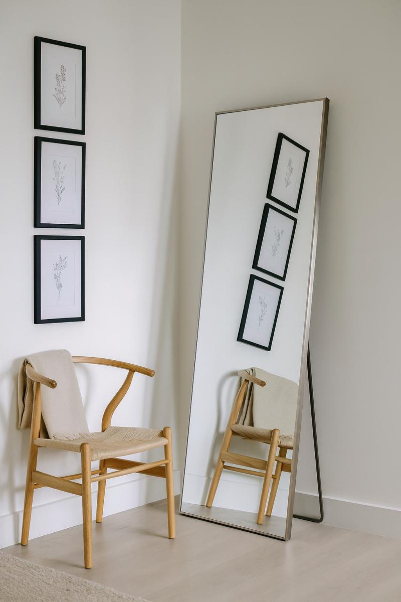 F1710 Free-Standing Mirror — Wall Mirrors handmade to order by Langham Furniture, image 1 of 4