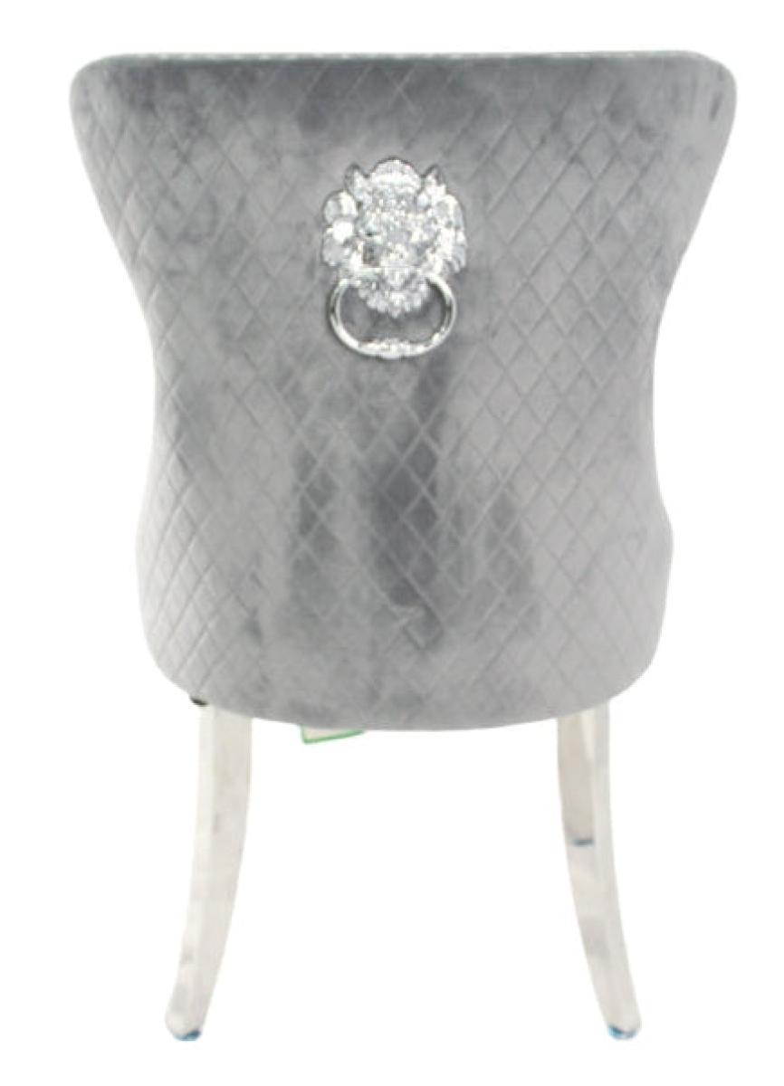 Mayfair Chair (Lion Knocker/Chrome Legs) — Dining Chairs handmade to order by Langham Furniture, image 5 of 16