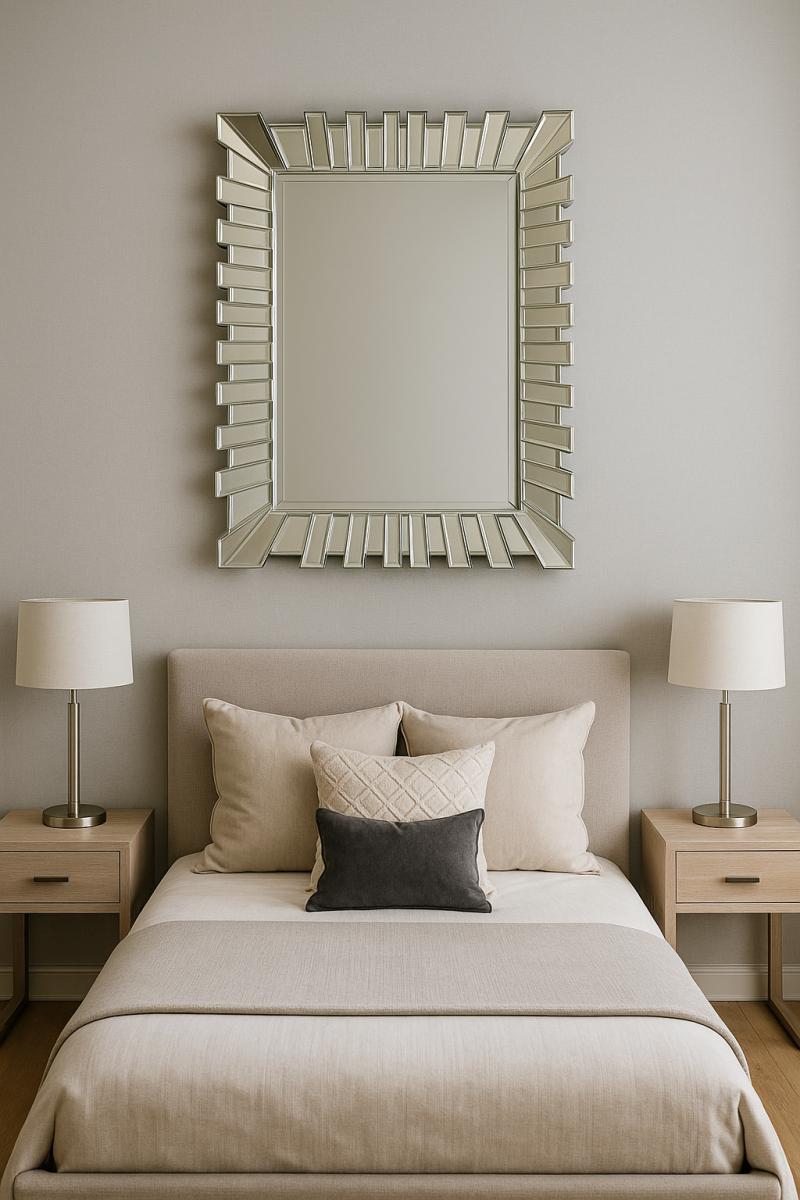 PU010 Wall Mirror — Wall Mirrors handmade to order by Langham Furniture, image 1 of 2