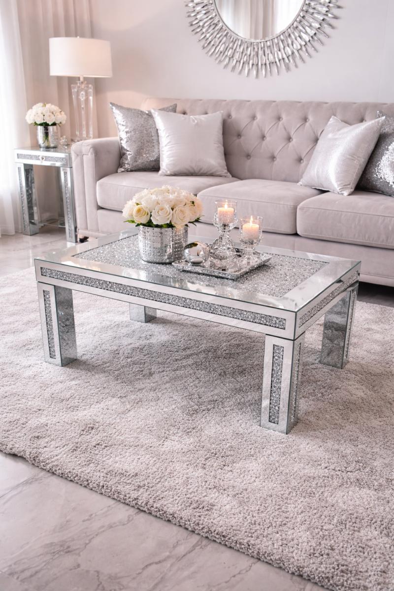 Roma Coffee Table (KD) — Mirrored Furniture handmade to order by Langham Furniture, image 1 of 6
