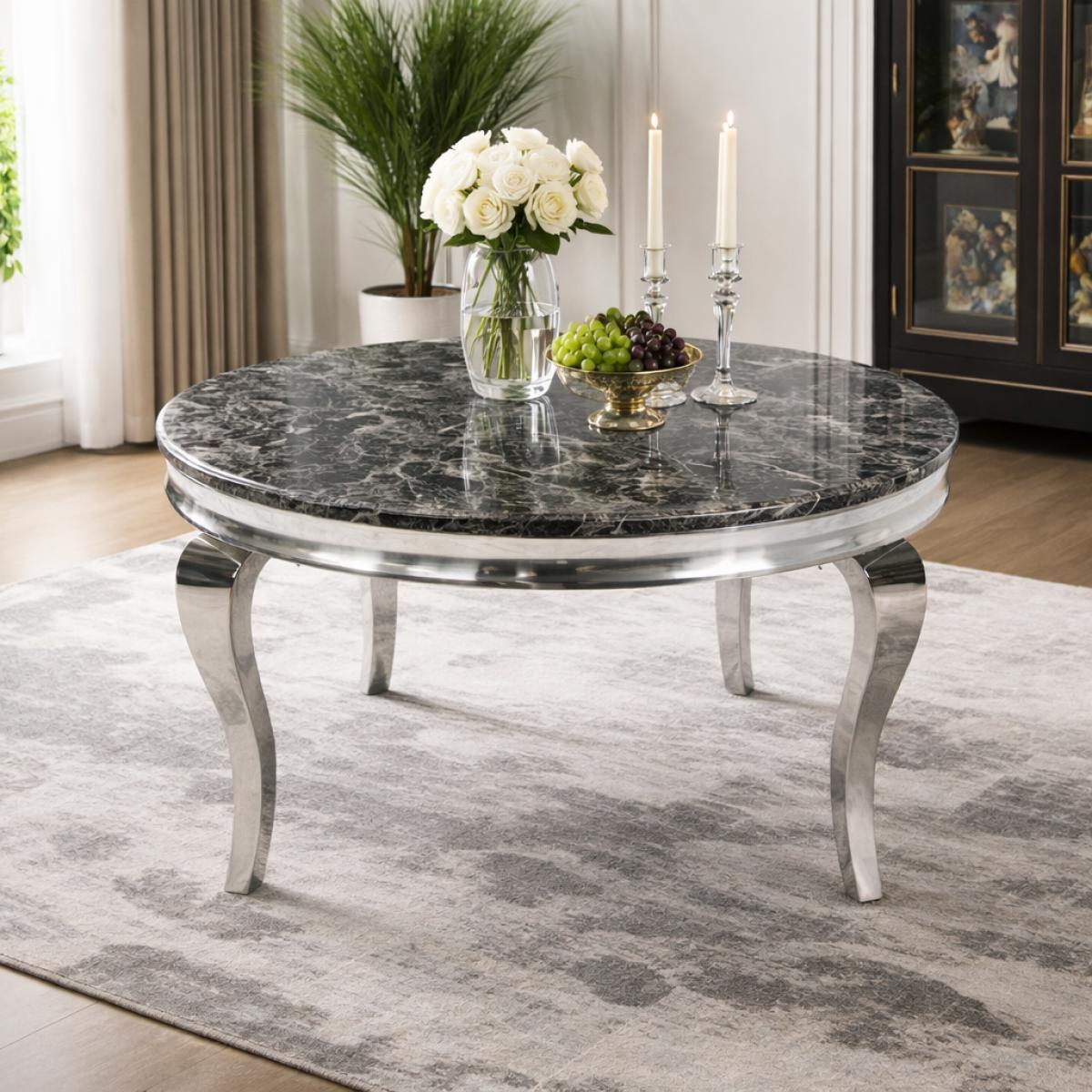 Lewis Round Table (1.3m) — Dining Tables handmade to order by Langham Furniture, image 1 of 5