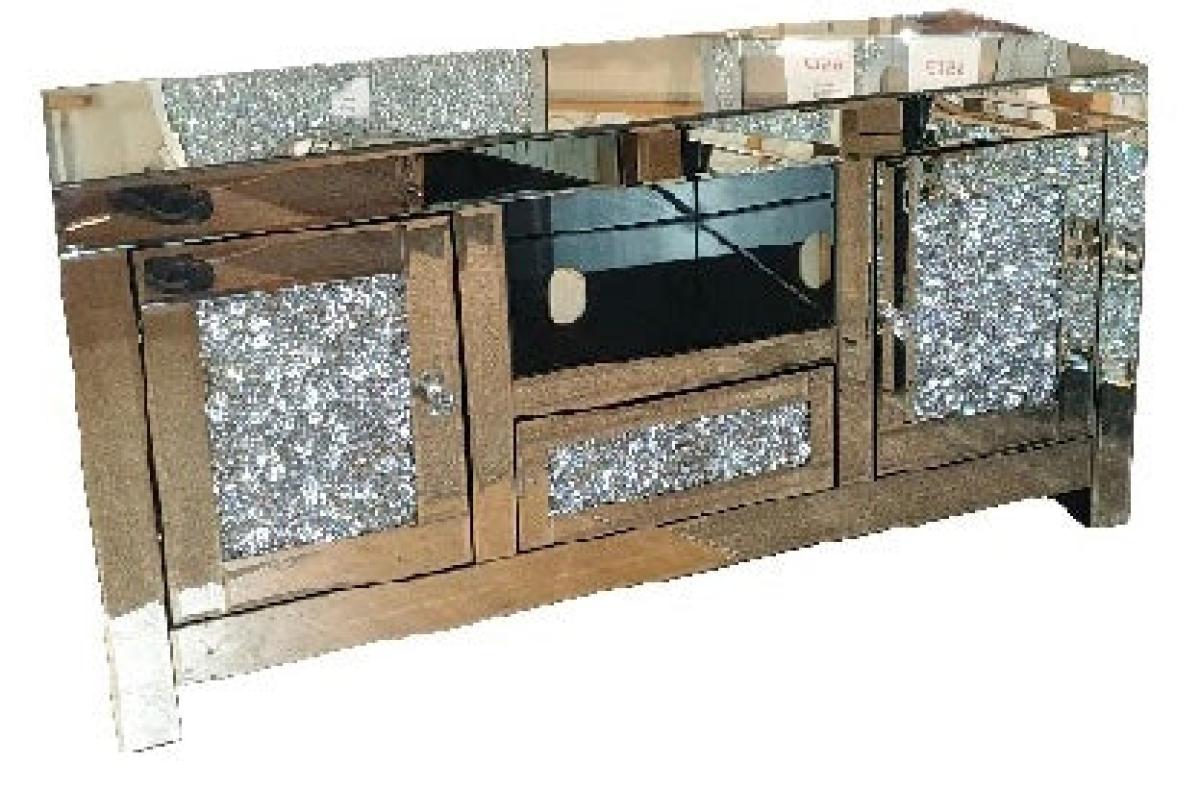 Roma TV Unit 120cm — Mirrored Furniture handmade to order by Langham Furniture, image 2 of 5