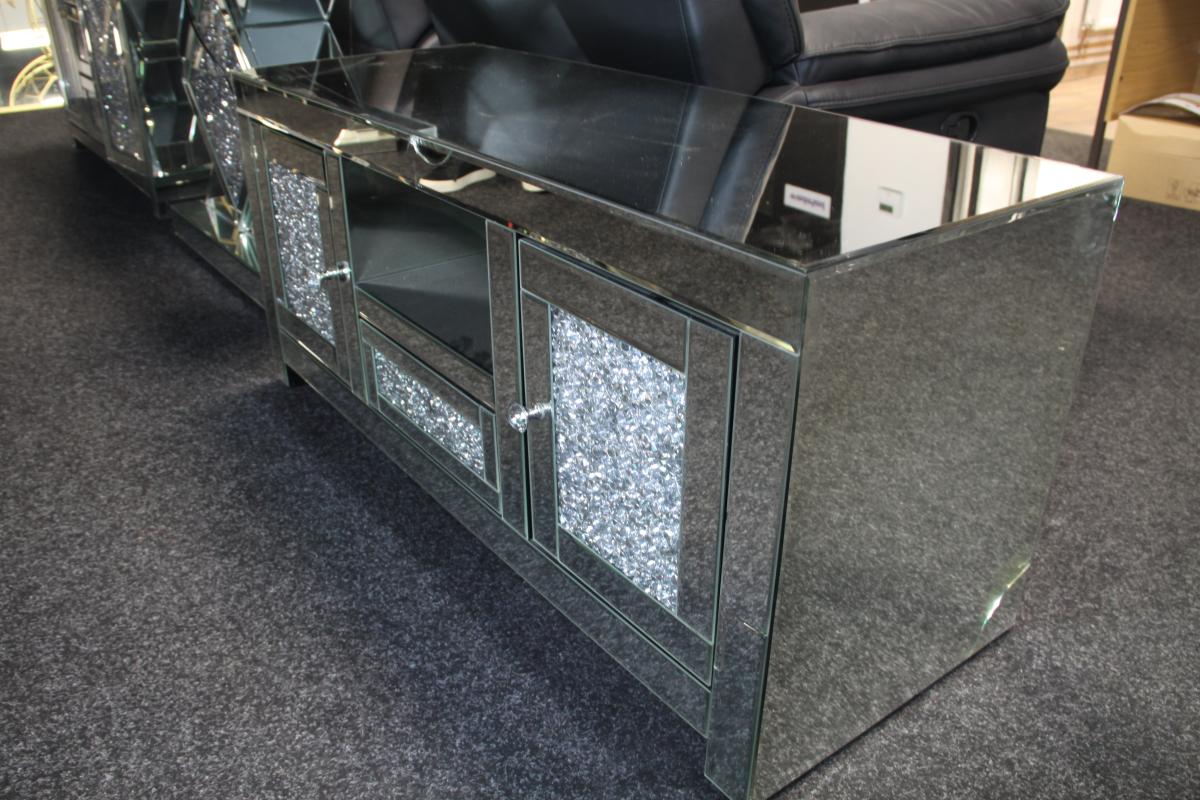 Roma TV Unit 120cm — Mirrored Furniture handmade to order by Langham Furniture, image 5 of 5
