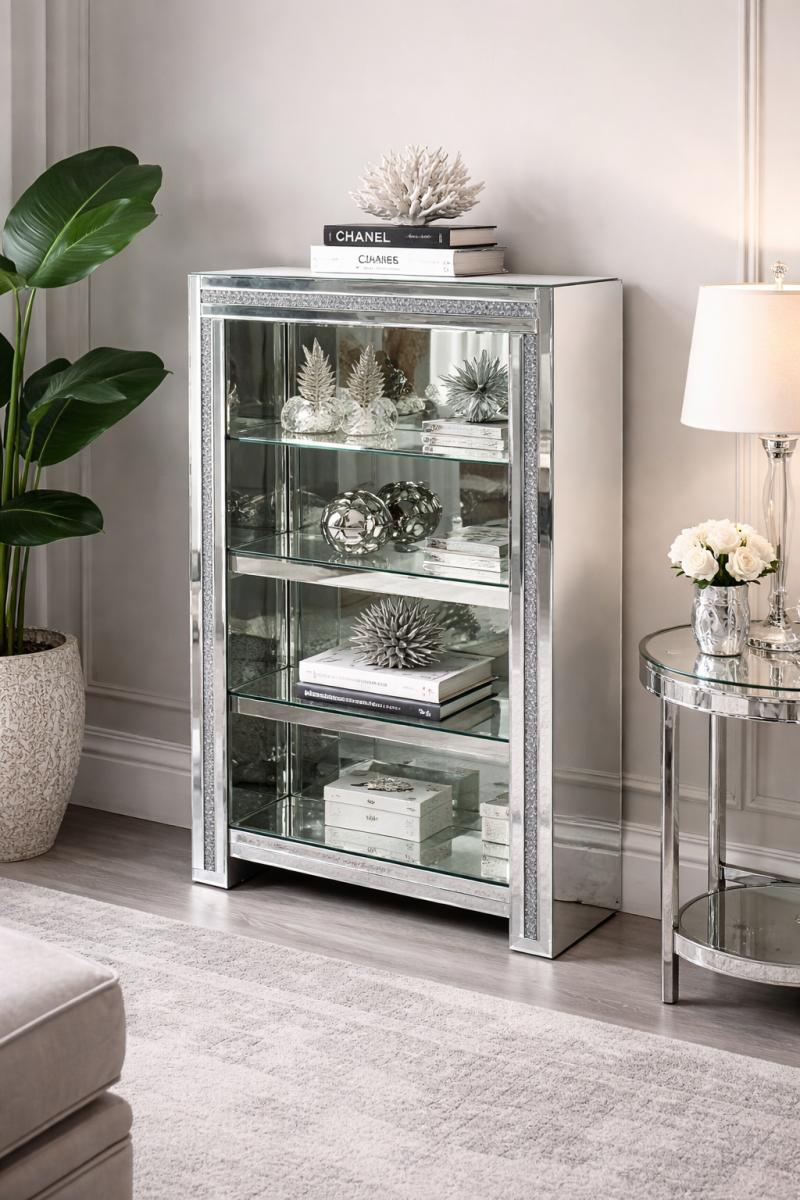 Roma Bookcase — Mirrored Furniture handmade to order by Langham Furniture, image 1 of 5