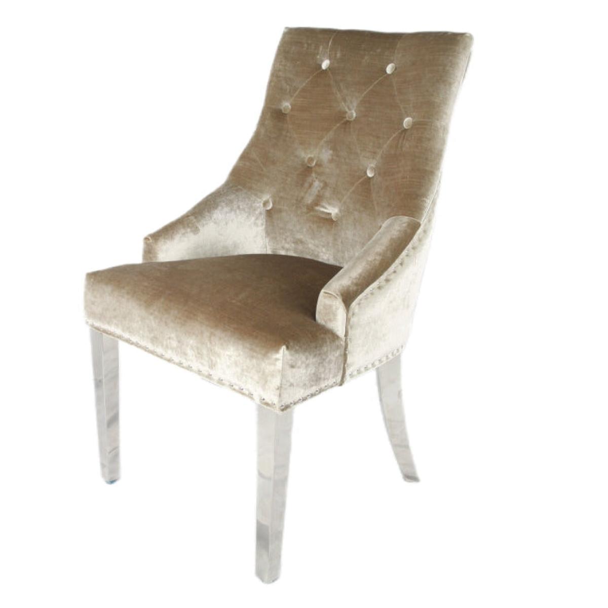Jessica Chair (Ring Knocker/Chrome Legs) — Dining Chairs handmade to order by Langham Furniture, image 8 of 13
