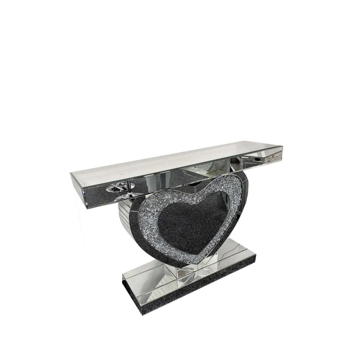 Heart Console Table (LED) — Mirrored Furniture handmade to order by Langham Furniture, image 5 of 6