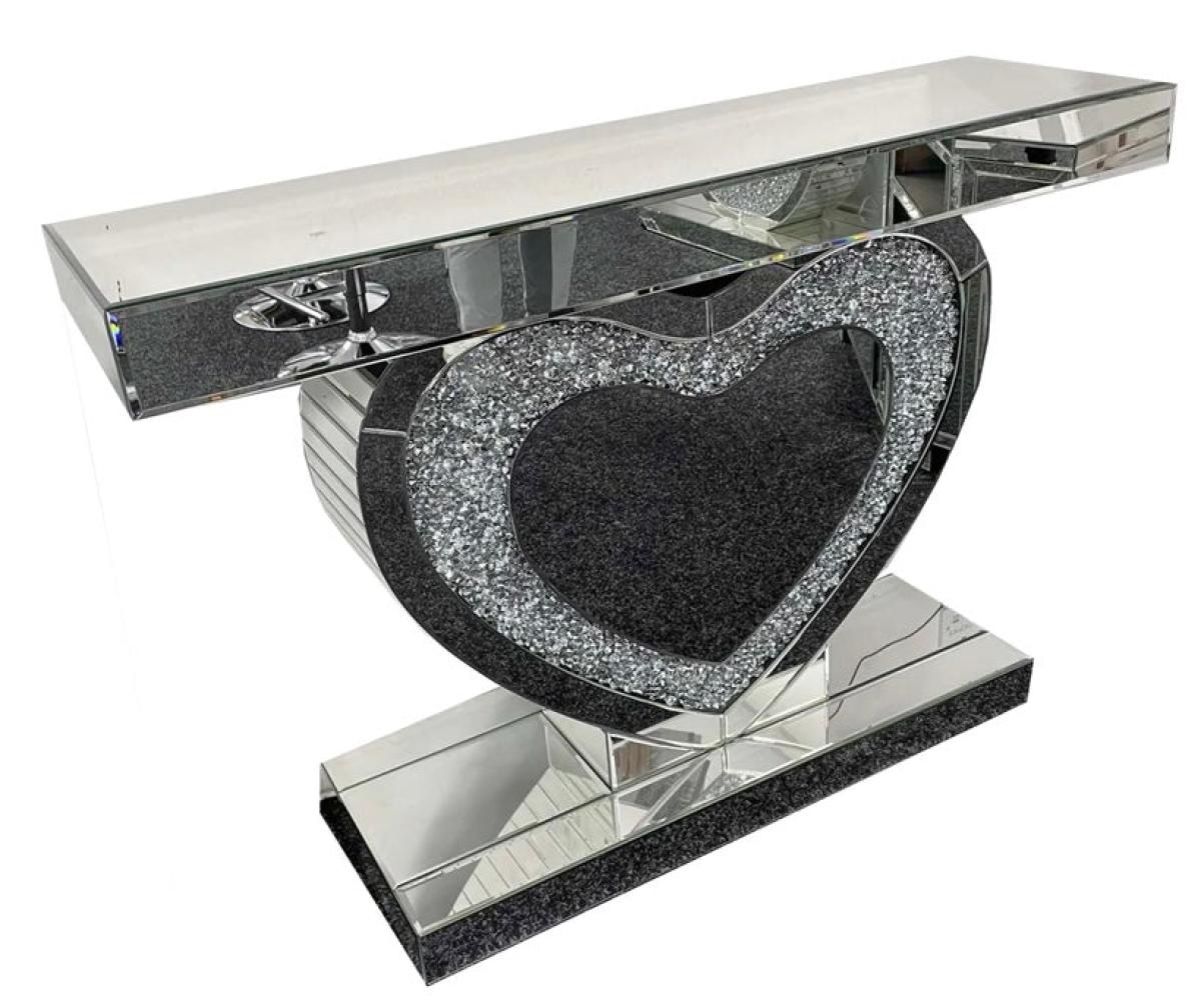 Heart Console Table (LED) — Mirrored Furniture handmade to order by Langham Furniture, image 6 of 6