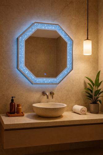 SY1761 Octagon (LED) Wall Mirror — Wall Mirrors handmade to order by Langham Furniture