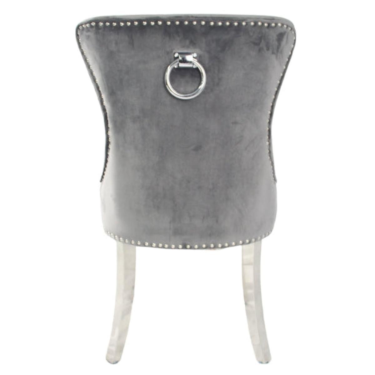 Chelsea Chair (Ring Knocker/Chrome Legs) — Dining Chairs handmade to order by Langham Furniture, image 2 of 20