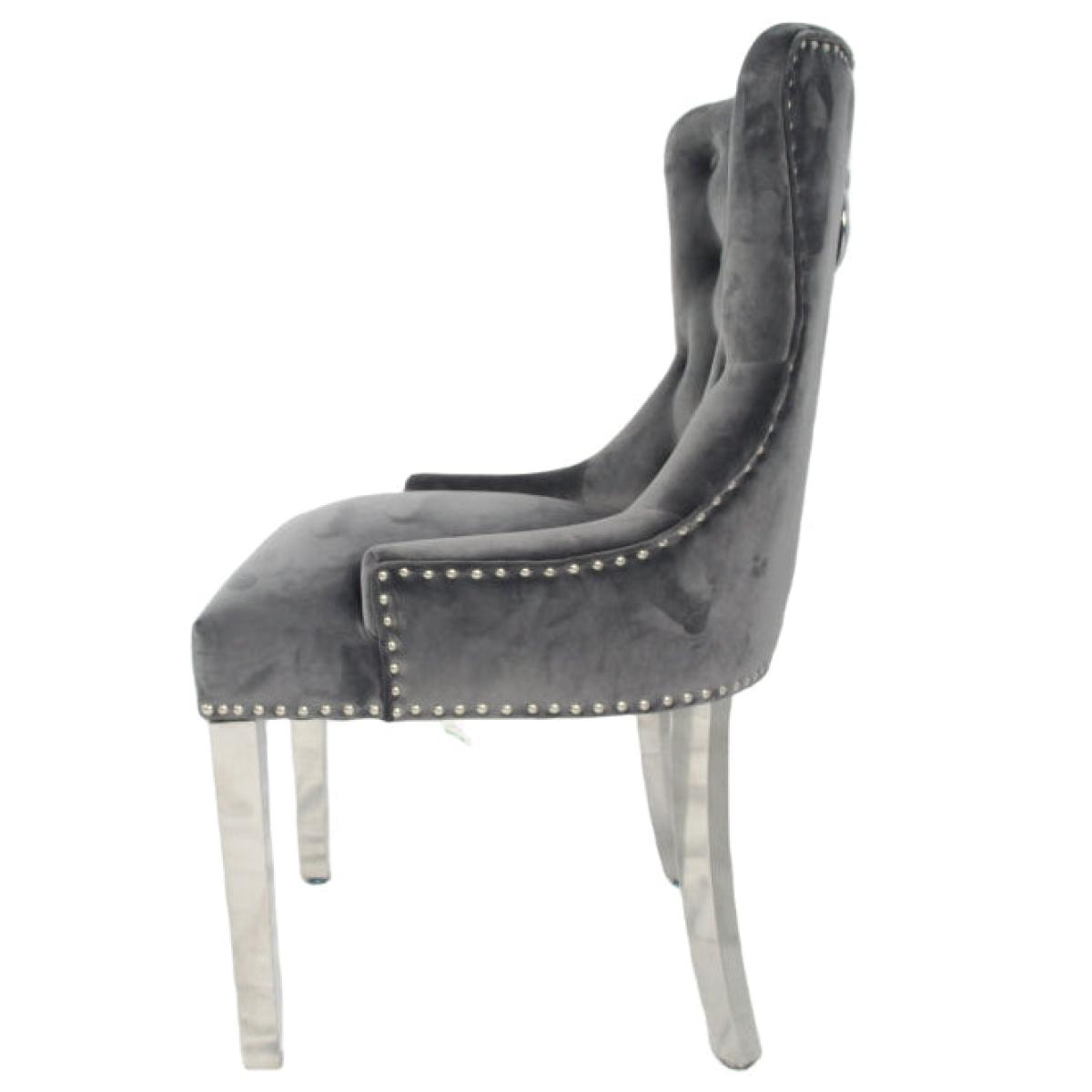 Chelsea Chair (Ring Knocker/Chrome Legs) — Dining Chairs handmade to order by Langham Furniture, image 5 of 20