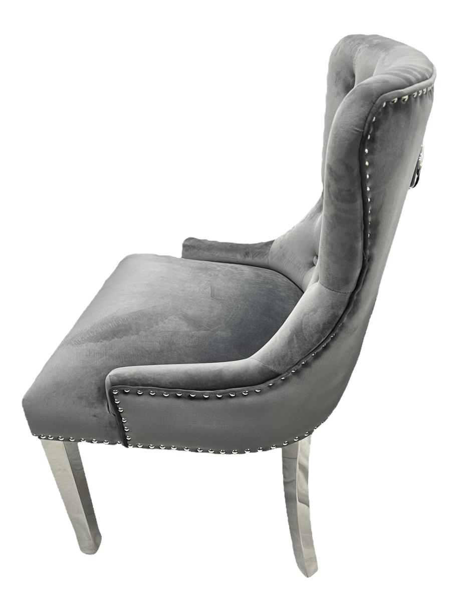 Chelsea Chair (Ring Knocker/Chrome Legs) — Dining Chairs handmade to order by Langham Furniture, image 9 of 20