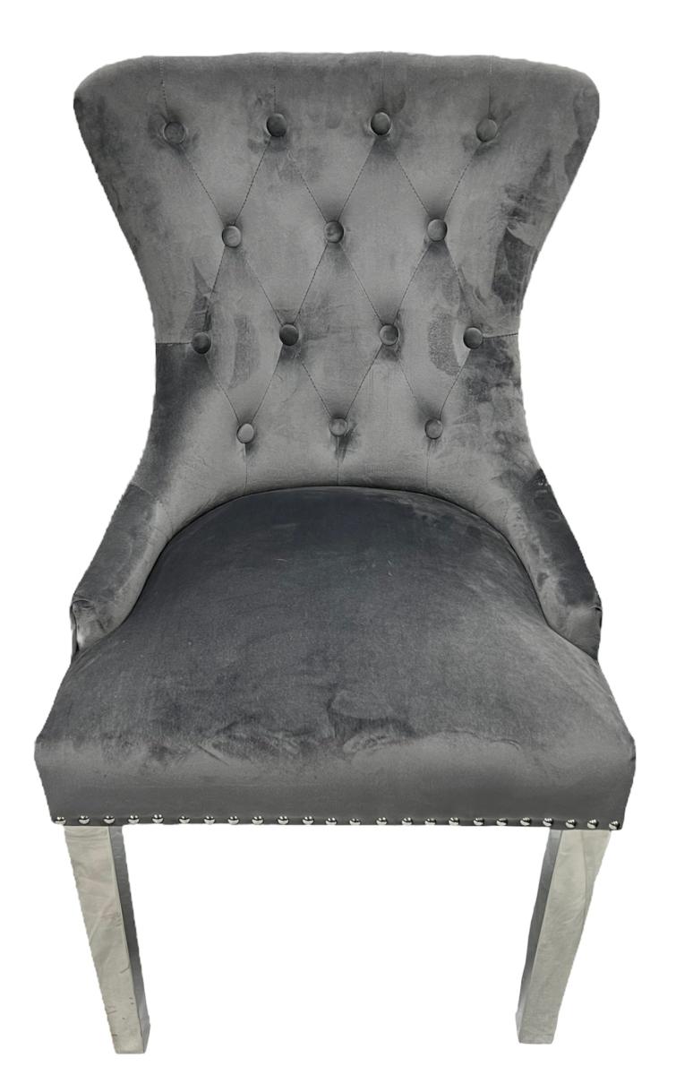 Chelsea Chair (Ring Knocker/Chrome Legs) — Dining Chairs handmade to order by Langham Furniture, image 11 of 20