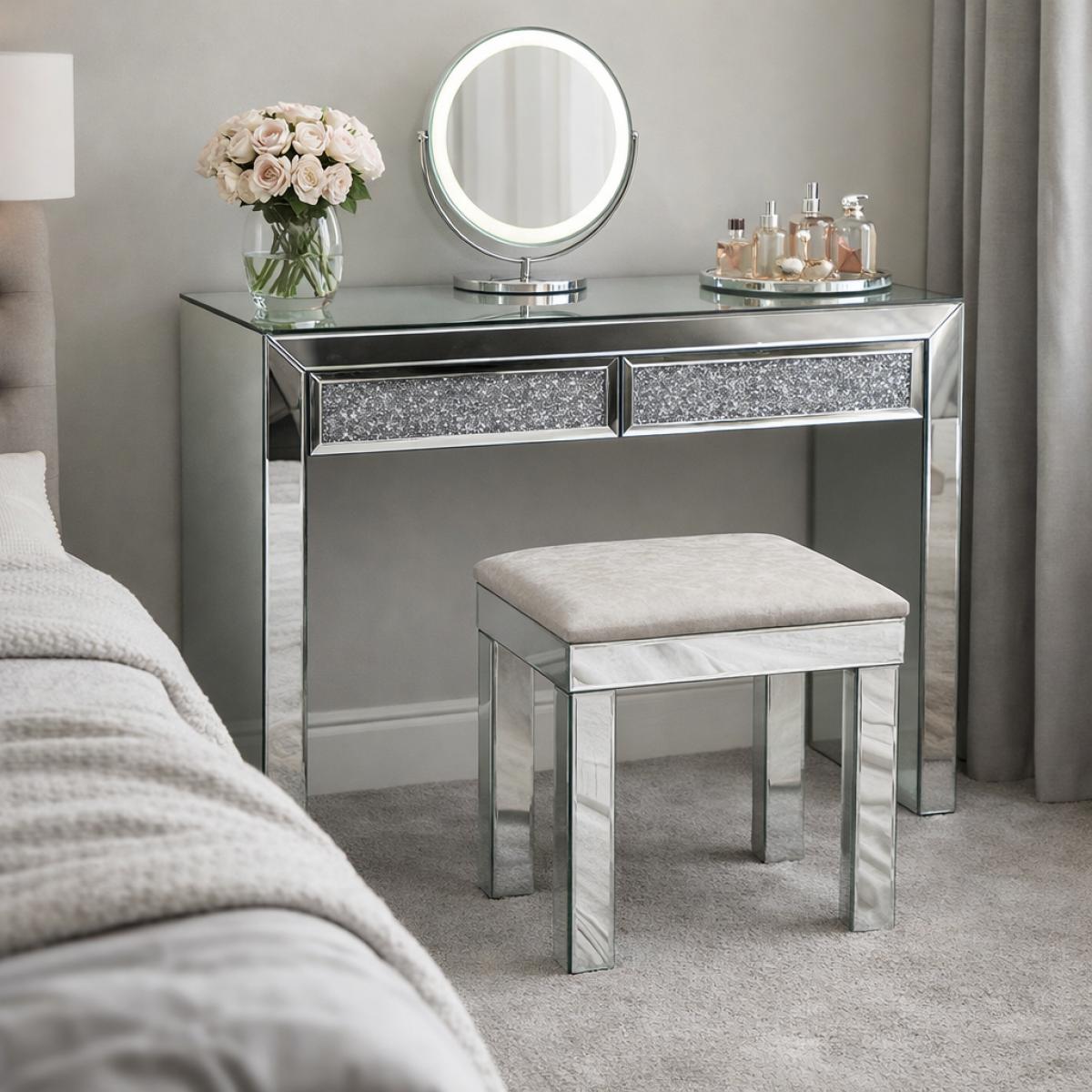 Roma Dressing Table — Mirrored Furniture handmade to order by Langham Furniture, image 2 of 6