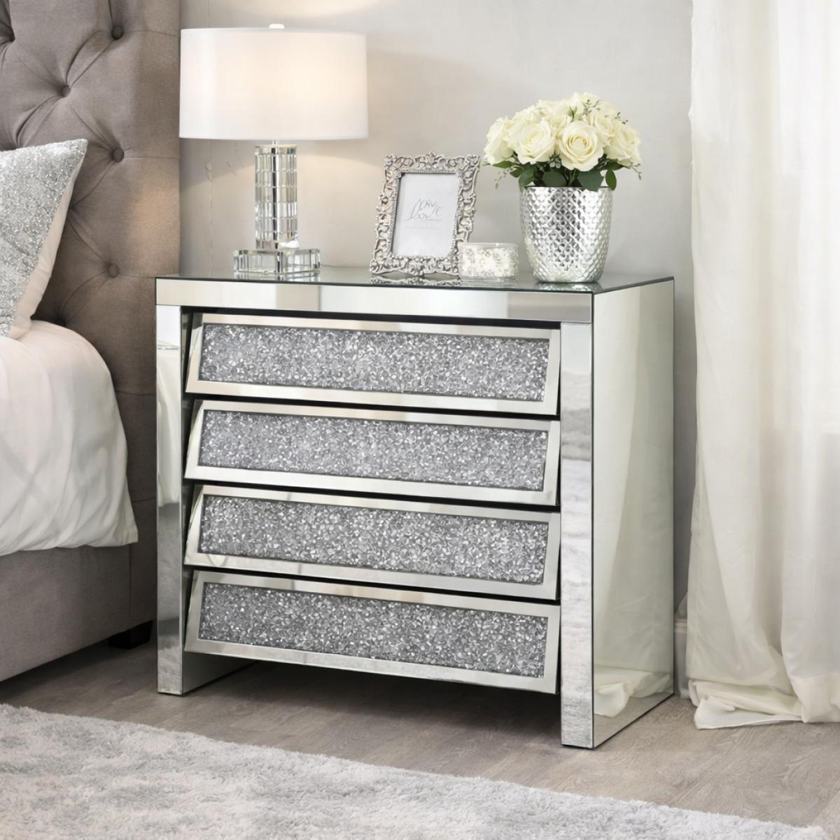 Roma 4 Drawer Dresser — Mirrored Furniture handmade to order by Langham Furniture, image 1 of 5