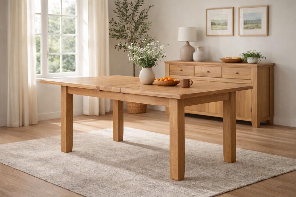 Torino 1.2/1.4m Extending Dining Table — Dining Tables handmade to order by Langham Furniture, image 1 of 5